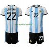 Maillot de Supporter Argentine Lautaro Martinez 22 Domicile Coupe du Monde 2022 Pour Enfant